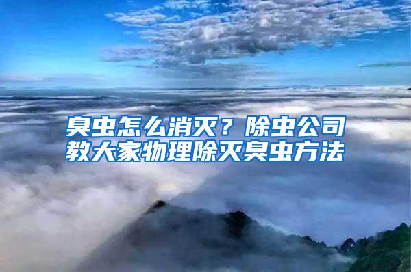 臭虫怎么消灭？除虫公司教大家物理除灭臭虫方法