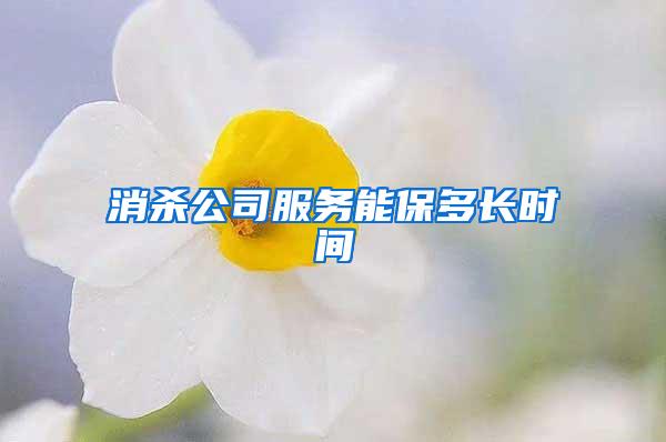 消杀公司服务能保多长时间